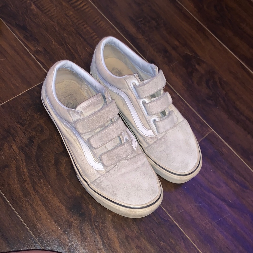 White Velcro Vans